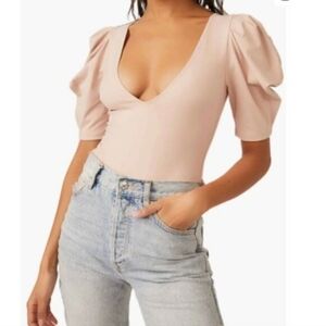 V-Neck Blush Bodysuit